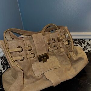 Jimmy Choo Suede Shoulder Tote